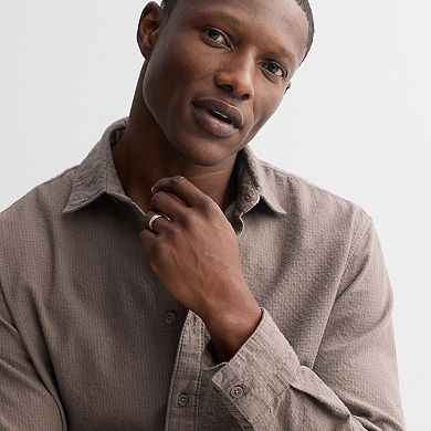 Men's Apt. 9® Textured Long Sleeve Button-Down Shirt