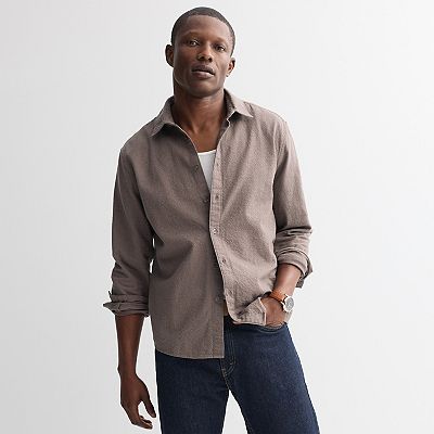 Men's Apt. 9® Textured Long Sleeve Button-Down Shirt