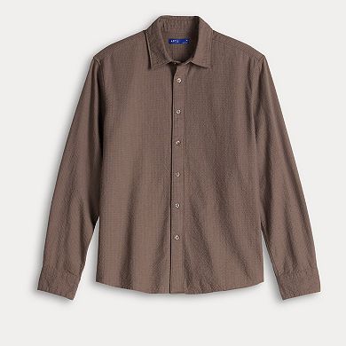 Men's Apt. 9® Textured Long Sleeve Button-Down Shirt