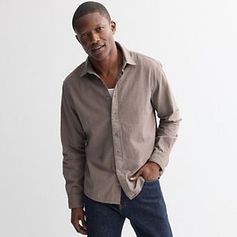 Men's Apt. 9® Textured Long Sleeve Button-Down Shirt