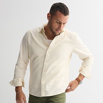 Men's Apt. 9® Textured Long Sleeve Button-Down Shirt