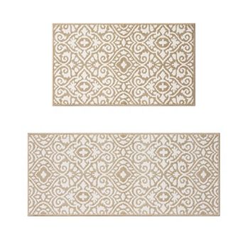 Laura Ashley Feya Two-Tone All Loop Tufted Machine-Washable Skid-Resistant Runner