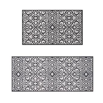 Laura Ashley Feya Two-Tone All Loop Tufted Machine-Washable Skid-Resistant Runner