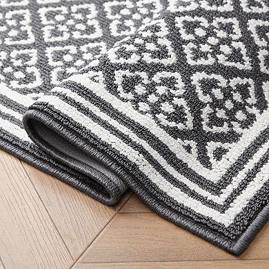 Laura Ashley Isla Two-Tone All Loop Tufted Machine-Washable Skid-Resistant Runner
