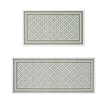Laura Ashley Isla Two-Tone All Loop Tufted Machine-Washable Skid-Resistant Runner