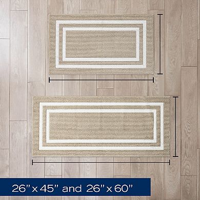 Nautica Double Line Border Tufted Runner