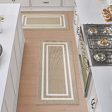 Nautica Double Line Border Tufted Runner
