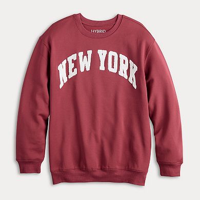 Juniors' New York Graphic Fleece Pullover