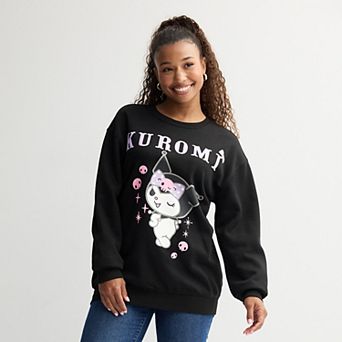 Juniors' Kuromi Graphic Fleece Sweatshirt