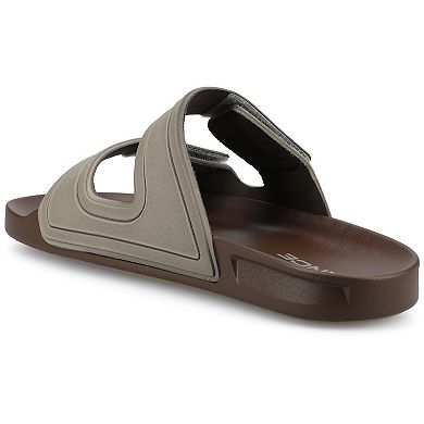 Vance Mario Comfort Men's Adjustable Strap Slide-in Sandals