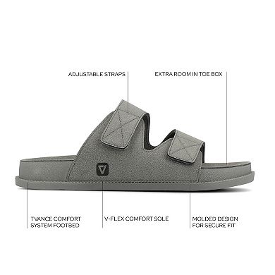 VANCE Orlando Men's Comfort Adjustable Strap Slide Sandals