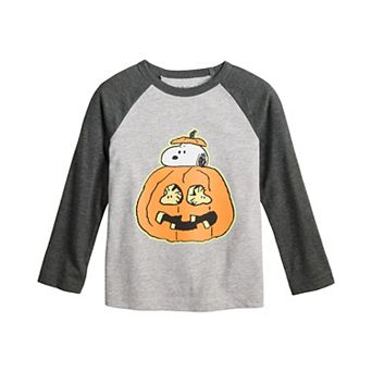 Baby & Toddler Boy Jumping Beans® Peanuts Snoopy & Woodstock Pumpkin Long Sleeve Graphic Tee