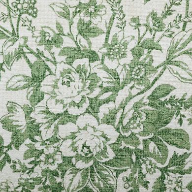 Laura Ashley 2-Piece Sage Ivory Bedford Floral Washable Area Rug Set