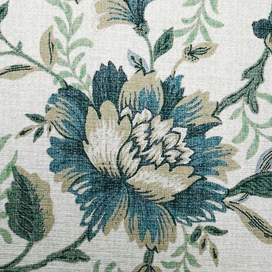 Laura Ashley 2-Piece Beige Edita's Garden Floral Washable Area Rug Set