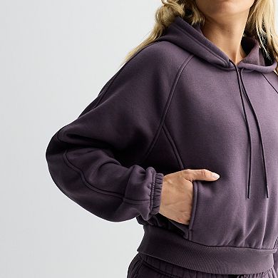 Women's FLX Heavyweight Embrace Fleece Cropped Hood Popover