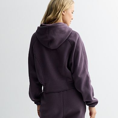 Women's FLX Heavyweight Embrace Fleece Cropped Hood Popover
