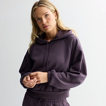 Women's FLX Heavyweight Embrace Fleece Cropped Hood Popover