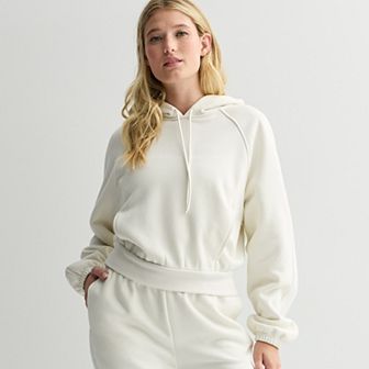 Women's FLX Heavyweight Embrace Fleece Cropped Hood Popover