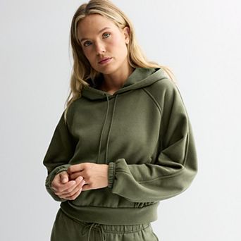 Women's FLX Heavyweight Embrace Fleece Cropped Hood Popover