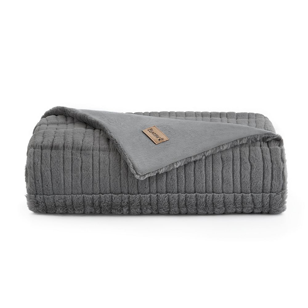 Bearpaw Gilmore Faux Fur Throw Blanket - Pine