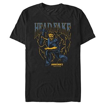 Big & Tall Minecraft Movie Head Fake Graphic Tee