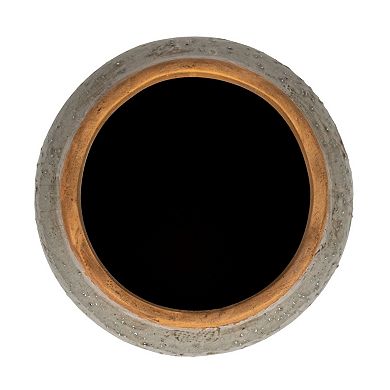 Storied Home Round Terra-cotta Hobnail Planter Vase with Heavily Distressed Finish
