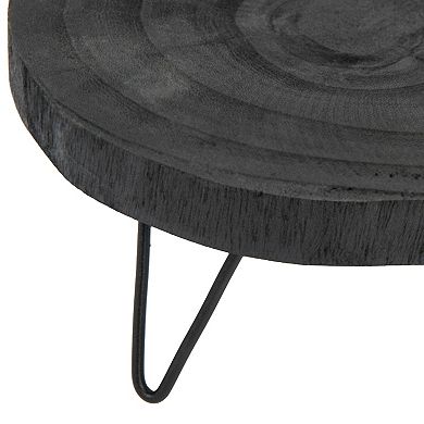 Storied Home Decorative Paulownia Wood Pedestal