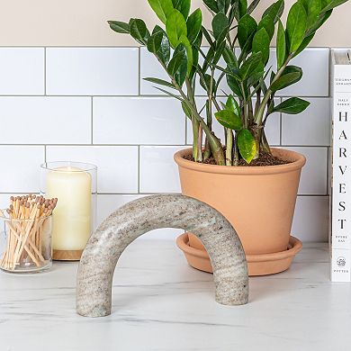 Storied Home Marble Arch Tabletop Shelf Decor