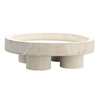 Storied Home Paulownia Wood Pedestal Tray