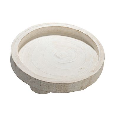 Storied Home Paulownia Wood Pedestal Tray