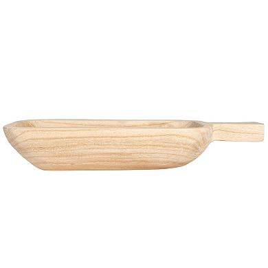 Storied Home Paulownia Wood Decorative Tray