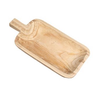 Storied Home Paulownia Wood Decorative Tray