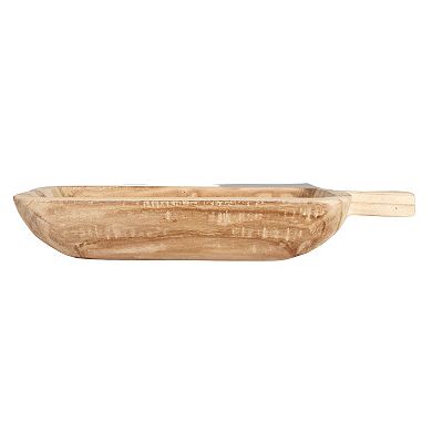 Storied Home Paulownia Wood Decorative Tray