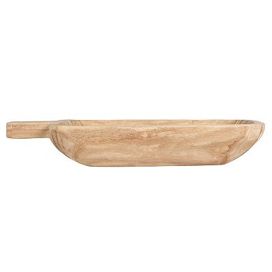 Storied Home Paulownia Wood Decorative Tray