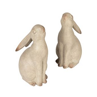Storied Home Charming Resin Rabbit Bookends