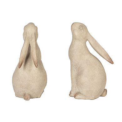 Storied Home Charming Resin Rabbit Bookends