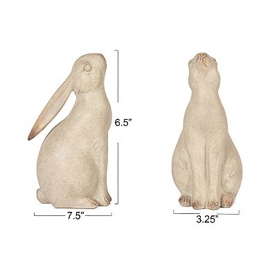 Storied Home Charming Resin Rabbit Bookends