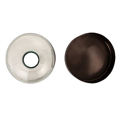 Storied Home Sophisticated Glass Cloche with Metal Tray