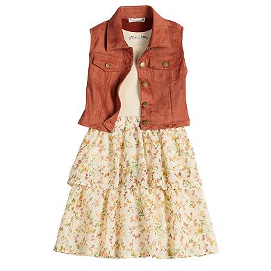 Girls 6-20 Knit Works 2-Piece Dress & Vest Set in Regular and Plus Size