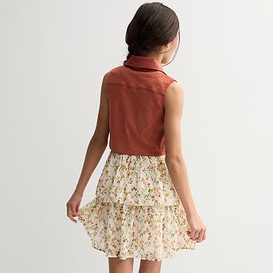 Girls 6-20 Knit Works 2-Piece Dress & Vest Set in Regular and Plus Size