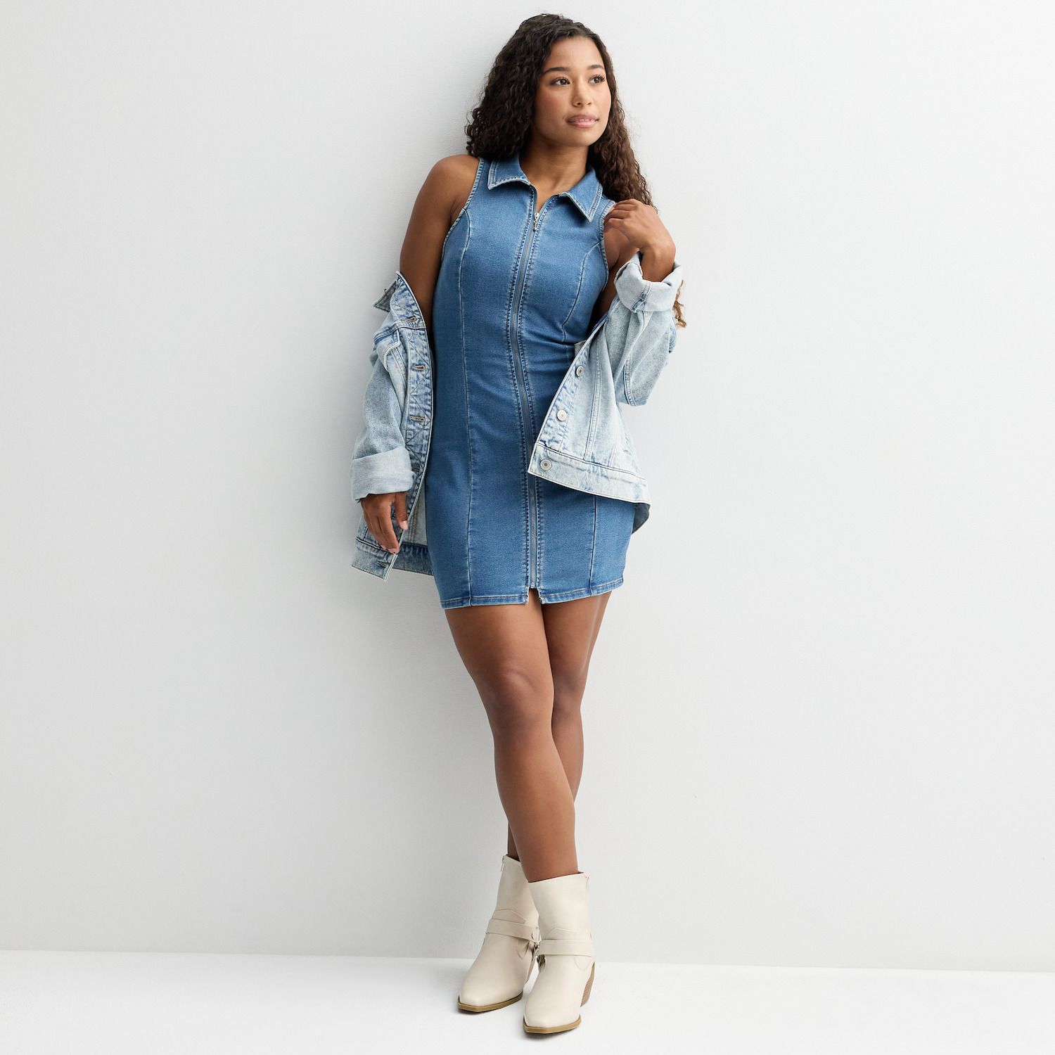 juniors denim dress Porter Snap Front Denim Dress 2153 Blue / 10Y