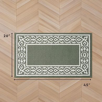 Laura Ashley Lorreta Two-Tone All Loop Tufted Machine-Washable Skid-Resistant Runner