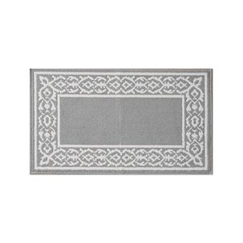 Laura Ashley Lorreta Two-Tone All Loop Tufted Machine-Washable Skid-Resistant Runner