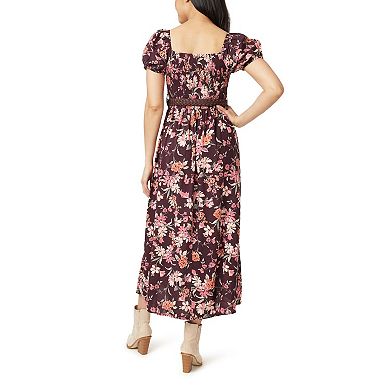 Juniors' WallFlower Belted Smocked Maxi Dress