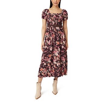 Juniors' WallFlower Belted Smocked Maxi Dress