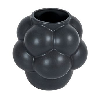 Storied Home Decorative Stoneware Vase with Raised Dots and Matte Finish