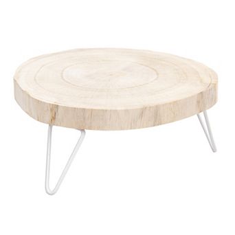 Storied Home Decorative Paulownia Wood Pedestal