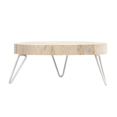 Storied Home Decorative Paulownia Wood Pedestal