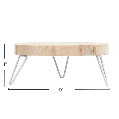 Storied Home Decorative Paulownia Wood Pedestal