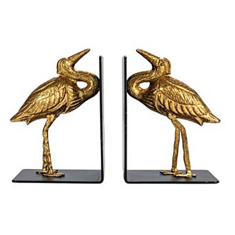 Storied Home 2 pc Decorative Cast Iron Bird Bookend Set